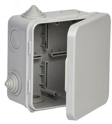 Коробка распределительная КМ 100х100х50мм о/к IP54 4 вв. (7035 ...