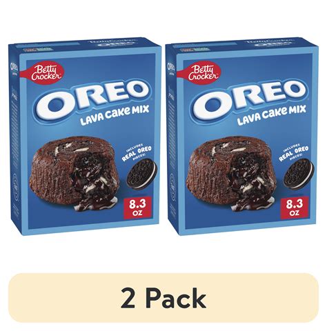 2 Pack Betty Crocker Oreo Lava Cake Mix Chocolate Cake Mix With Oreo Cookie Pieces 83 Oz