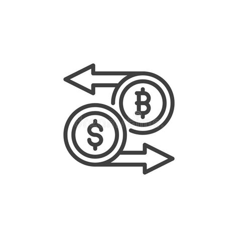 Currency Exchange Line Icon Stock Illustration Illustration Of