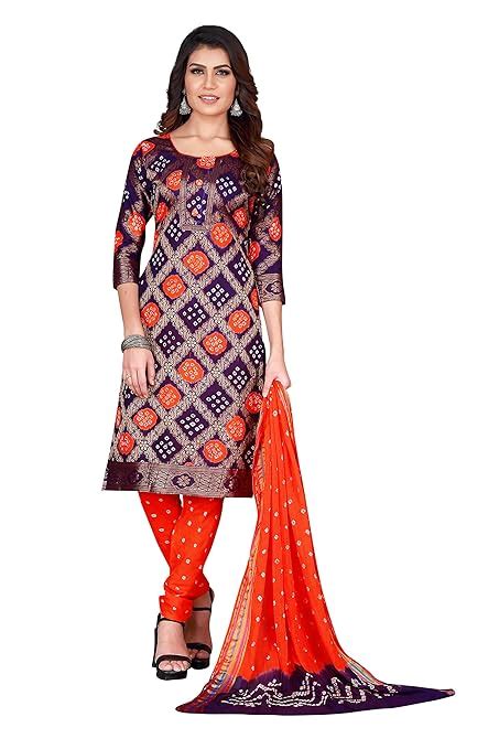 Buy Divine International Trading Co Women S Cotton Blend Bandhani