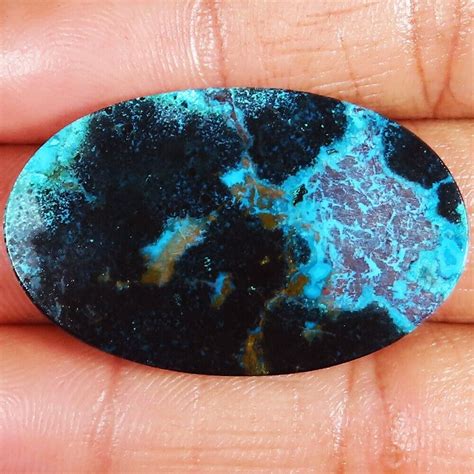 X X Mm Size Cts Natural Azurite Oval Cabochon Loose