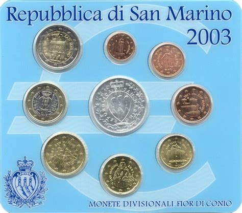 San Marino Set Divisionale Monete Fdc Repubblica San Marino