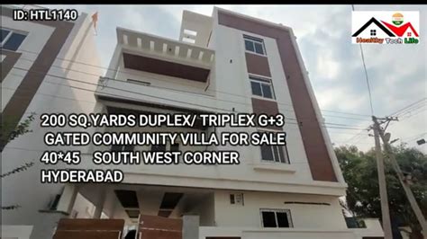 Sq Yards Sft Luxury Duplex Triplex G Gated Community