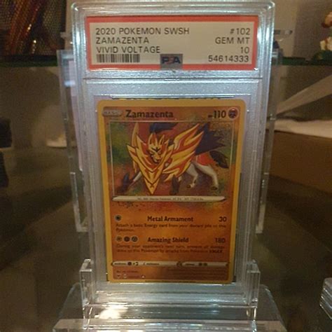 2020 Pokémon SWSH Vivid Voltage Zamazenta 102 PSA 10 Gem Mint AMAZING