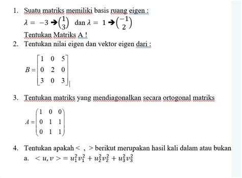 1 Suatu Matriks Memiliki Basis Ruang Eigen 3 StudyX