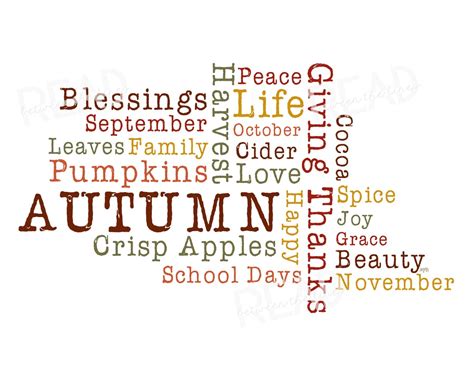 Autumn Word Art - Etsy