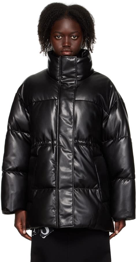 Manteau Milani noir en cuir synthétique Stand Studio en solde