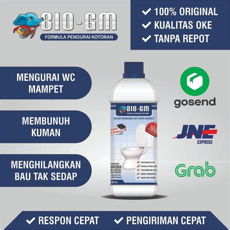 Jual KURAS WC TANPA SEDOT BIO GM PENGURAI TINJA BEBAS KUMAN DAN BAU