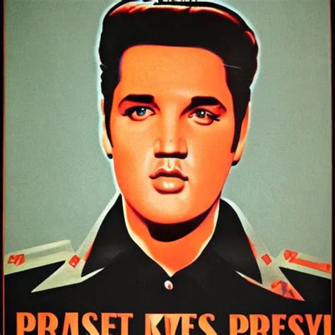 Portrait Of Elvis Presley Soviet Brutalism Stable Diffusion OpenArt