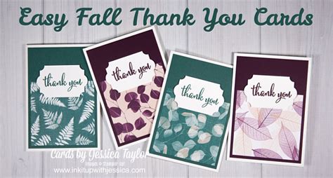 Easy Fall Thank You Cards - Ink it Up With Jessica | Card Making Ideas ...