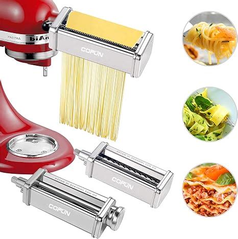 COFUN Rouleau Pâtes Accessoire pour Laminoir Kitchenaid Coupe Ensemble