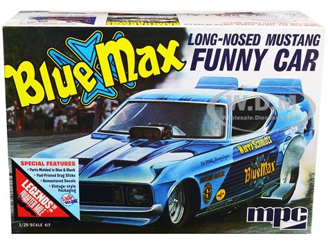 Skill Model Kit Blue Max Long Nose Mustang Funny Car Scale Mpc