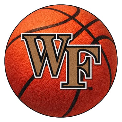 FanMats® 617 - "Basketball" NCAA Wake Forest University Round Nylon ...