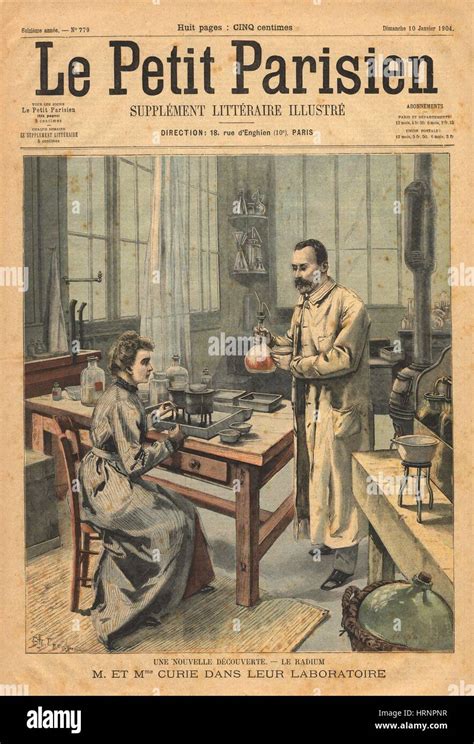 Marie Et Pierre Curie Dans Leur Laboratoire Banque De Photographies Et