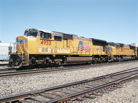 Union Pacific Sd70ms On The Agbmi In Portola Ca Union Pac Flickr