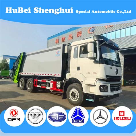 Shacman Tons Cbm Liters Compression Garbage Truck For Bucket