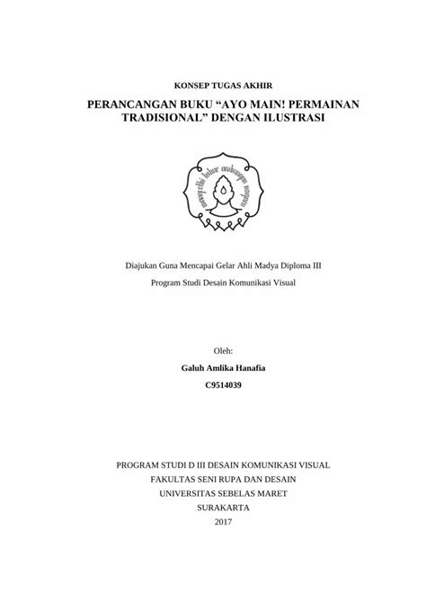 Pdf Perancangan Buku “ayo Main Permainan … Filekonsep Tugas Akhir