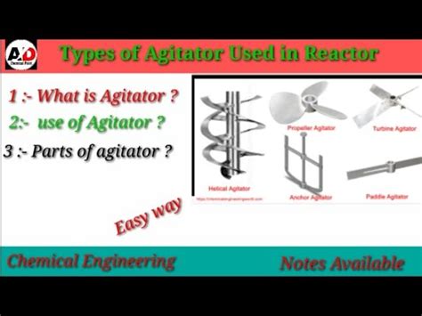 What Is Agitator Types Of Agitator Used In Reactor Parts Of