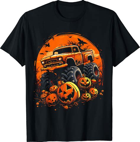 Hot Trending Kiraa Tee With Monster Truck Pumpkin Jack O Lantern Spooky Men Unisex S 5Xl T Shirt