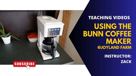 How To Use The Bunn Coffee Maker Youtube