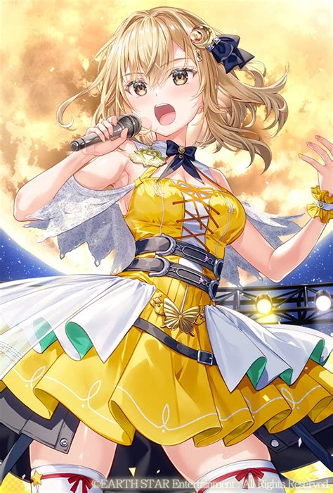 Fujima Takuya Commentary Request 1girl Bare Shoulders Blonde Hair Breasts Brown Eyes