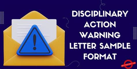 Warning Letter Template For Disciplinary Action Format