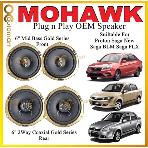 Mohawk OEM Plug N Play Speaker For Proton Saga 2008 2021 Saga BLM FLX