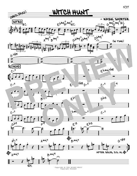 Witch Hunt Reharmonized Version Arr Jack Grassel By Wayne Shorter