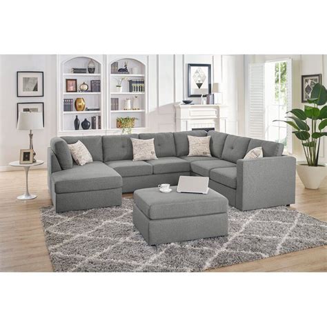 Ivy Bronx Lombardi Right Hand Facing Modular Sectional With Ottoman