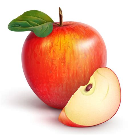 Red Apple Slice Illustrations Royalty Free Vector Graphics And Clip Art