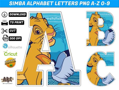 Lion King Alphabet Letters Png 2 Mr Alphabets