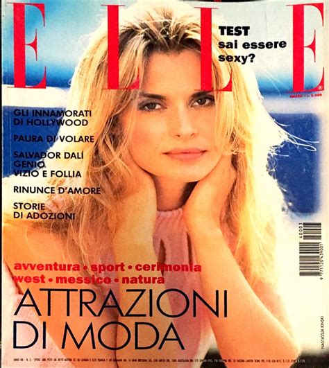 Elle Italia Magazine March 1994 Nastassja Kinski Ines Sastre Tasha De