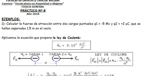 FISICA GENERAL UCCUYO SAN LUIS AÑO 2017 PRACTICO Nº 8 AÑO 2018