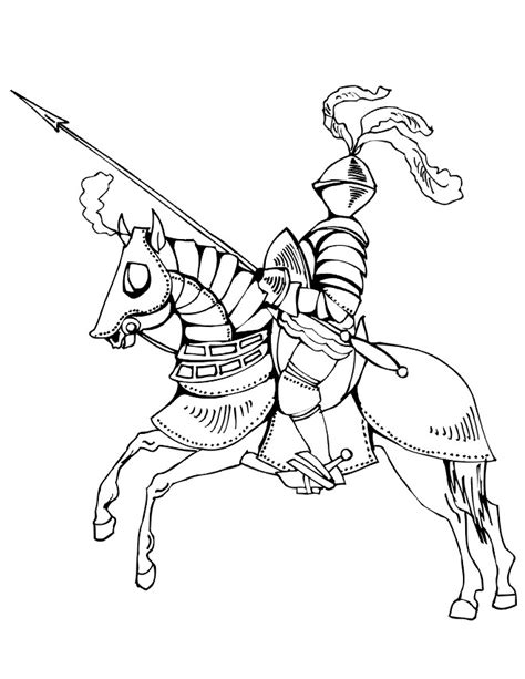 Coloriage Chevalier En Armure Dessin Gratuit Imprimer