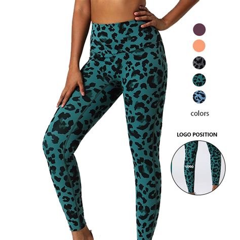 Europe And Americas New Leopard Print Sexy Yoga Pants Womens High