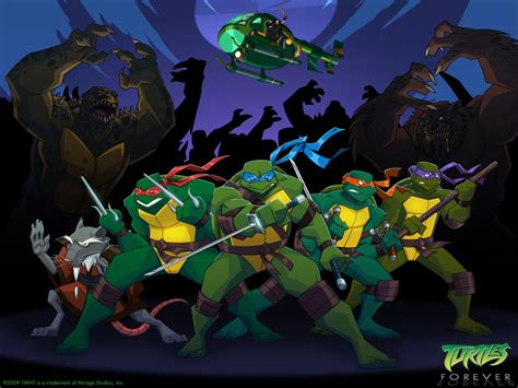 Turtles Forever 2k3 Tmnt Team Vs Tokka N Rahzar S Technodrome Team { Exclusive Wallpaper