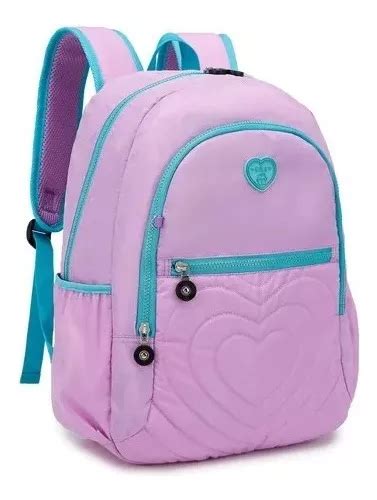 Mochila Juvenil Kika Crinkle Cora O Escolar Tam G Costas Frete Gr Tis