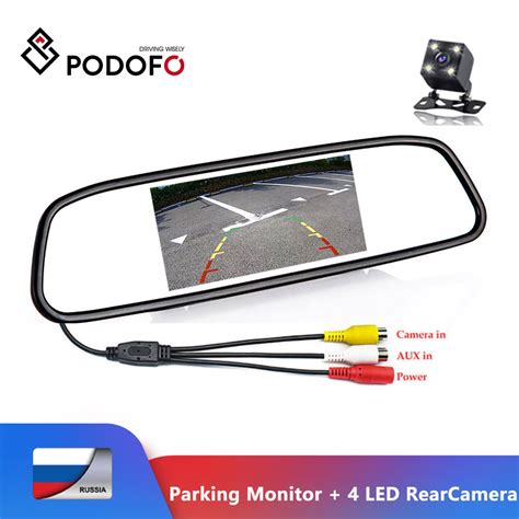 Podofo Sistema De Monitores De Estacionamiento Impermeables CCD HD