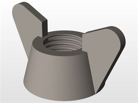 Wing Nut 3d Cad Model Library Grabcad