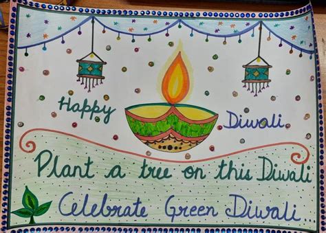 Green Diwali Poster Diwali Poster Eco Friendly Diwali Posters Green