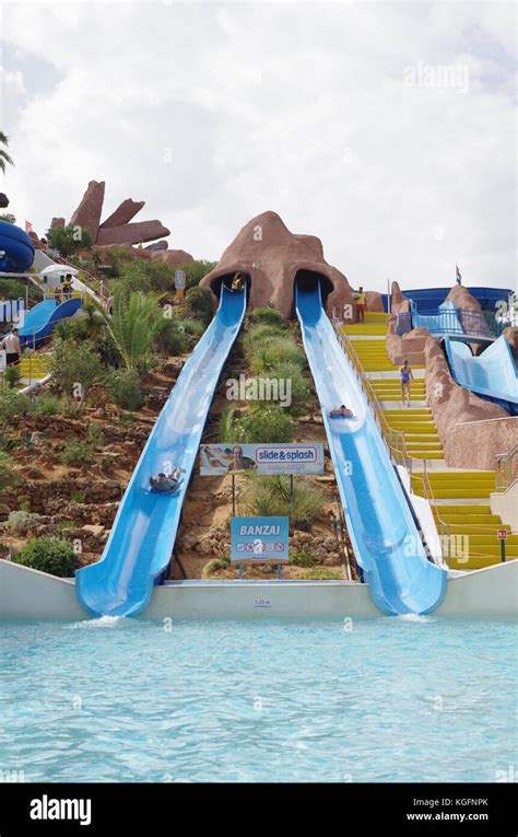 Slide And Splash Water Park In Lagoa Algarve Portugal Stock Photo Alamy