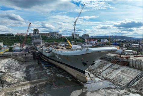 Russias Only Aircraft Carrier Catches Fire Again During Major Overhaul