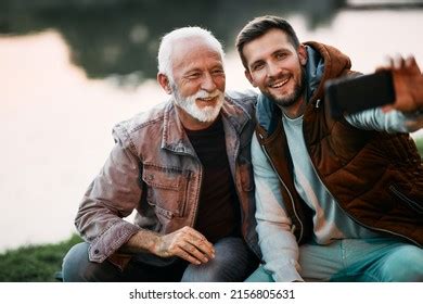 Happy Mature Man His Son Having Stock Photo Shutterstock