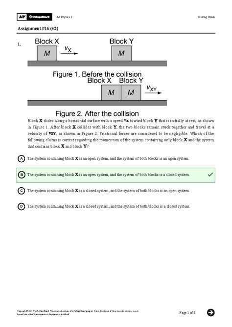 Systems MCQ AP Physics Prep AP Physics 1 Scoring Guide Assignment