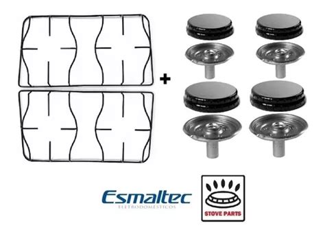 Kit Grelhas Kit Queimadores Fogão 4 Bocas Esmaltec Caribe