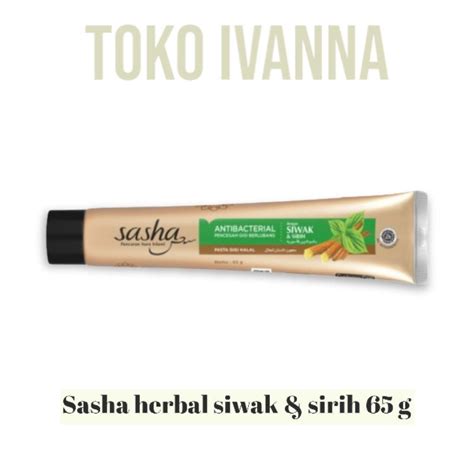 Jual Sasha Pasta Gigi Herbal Antibacterial Siwak Sirih Whitening