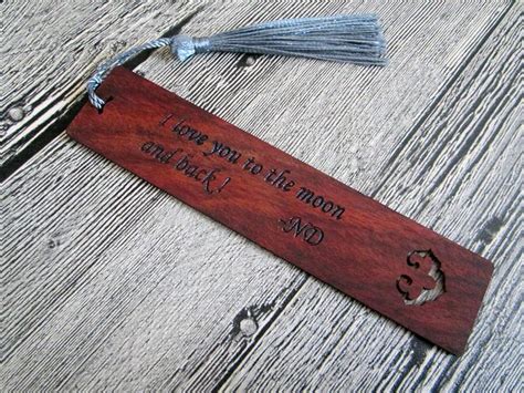 Personalized Bookmarkcustom Bookmarkwood Bookmarkwooden Engraved