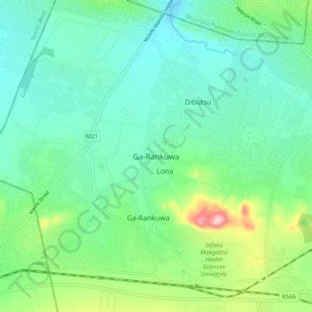 Ga-Rankuwa topographic map, elevation, terrain