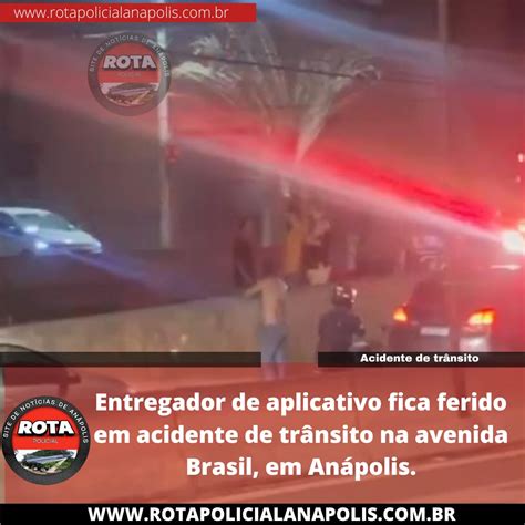 Entregador de aplicativo fica ferido em acidente de trânsito na avenida