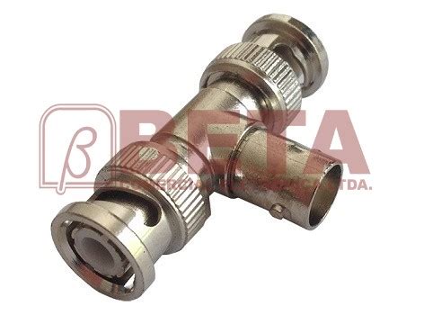 Conector Bnc Duplo Macho Femea Tipo T Beta Componentes Eletr Nicos